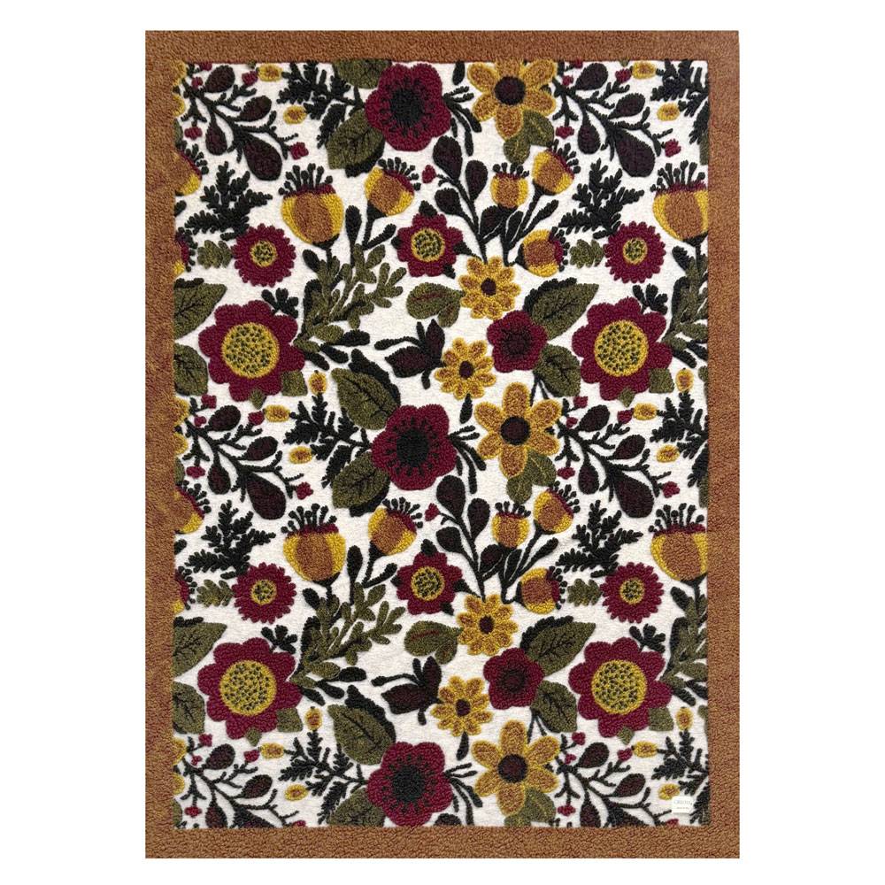 Blanc Mariclo Plaid in Lana Cotta Floreale Multicolor 160x200 - immagine 2