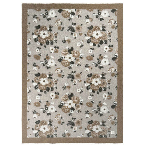 Alternative view of Blanc Mariclo Plaid in Lana Cotta Fiori Grigio Perla 160x200