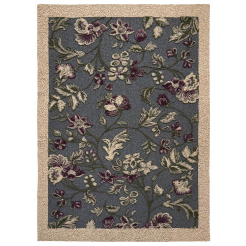 Alternative view of Blanc Mariclo Plaid in Lana Cotta Floreale Blu Ardesia 160x200