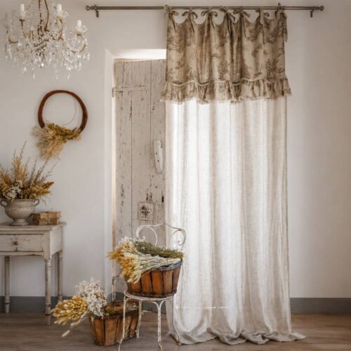 Blanc Mariclo Tenda Provenzale con Lacci Toile 140x290