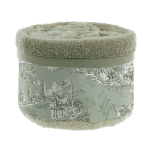 Blanc Mariclo Cestino 3 Lavette Stampate Verde