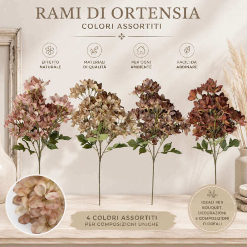 Alternative view of Blanc Mariclo: ramita con flores, decorativa y romántica