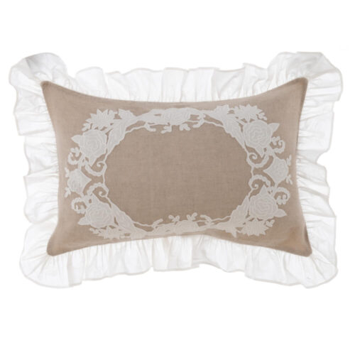 Blanc Mariclo Cuscino Boudoir Beige Cornice Barocca Gala 45x60