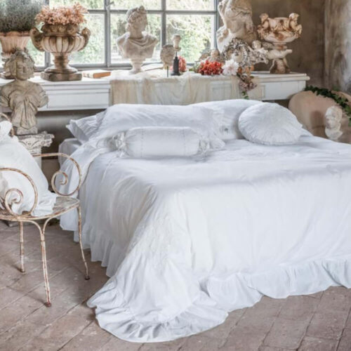 Blanc Mariclo Parure Copripiumino Bianco Ricamato 240x260