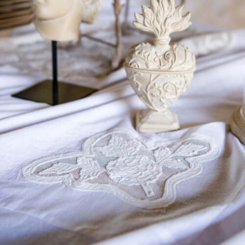 Blanc Mariclo Tovaglia Bianca con Gala Ricamata 160x160 - immagine 3