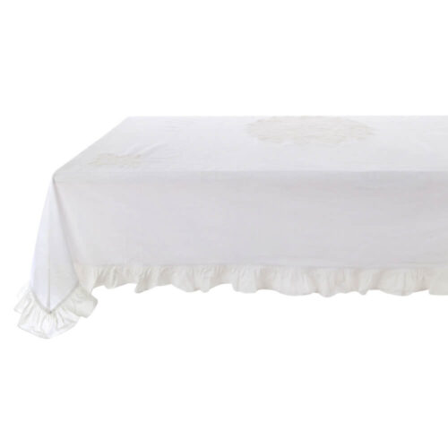 Blanc Mariclo Tovaglia Bianca Rettangolare con Gala 160x280