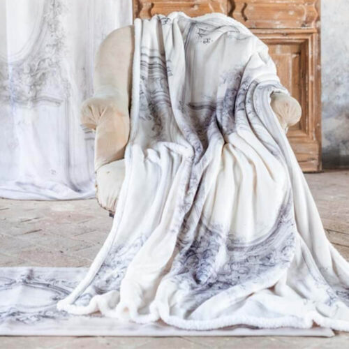Blanc Mariclo Plaid Sherpa Barocco Stampa Digitale 140x170