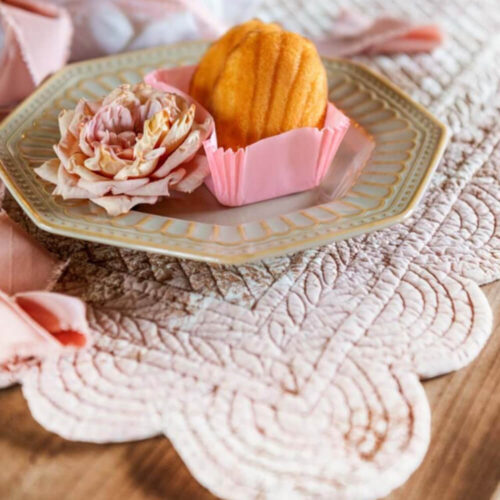 Blanc Mariclo Tovaglietta Provenzale Rosa Bordo Smerlato 35x50 - immagine 3
