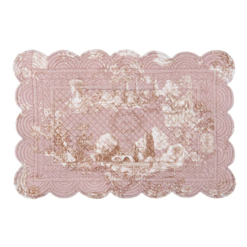 Blanc Mariclo Tovaglietta Provenzale Rosa Bordo Smerlato 35x50