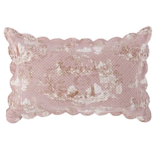 Blanc Mariclo Copriguanciale Provenzale Rosa Smerlato 50x80