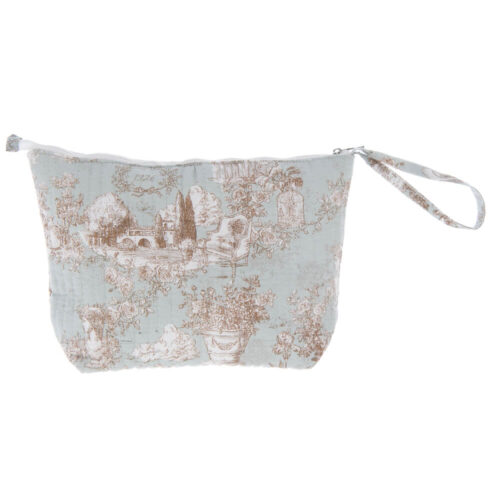 Blanc Mariclo Trousse Bucolica Verde con Zip e Cordino 30x20
