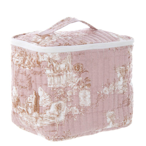 Blanc Mariclo Vanity Case Bucolico Rosa con Manico 19x16