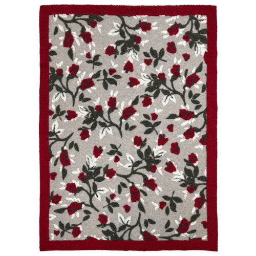 Alternative view of Blanc Mariclo Plaid in Lana Cotta Rose Rosse Grigio 160x200