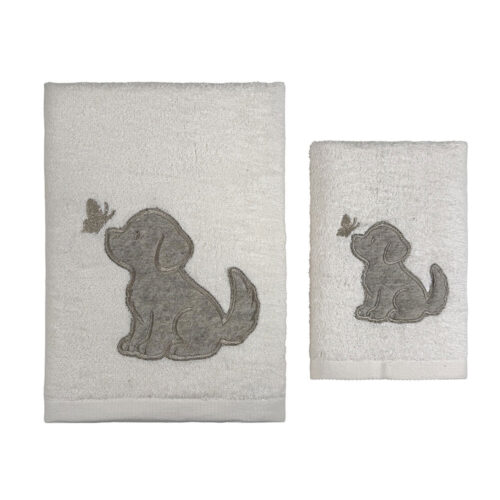 Alternative view of Blanc Mariclo Coppia Asciugamani Cagnolino 40x60 60x110