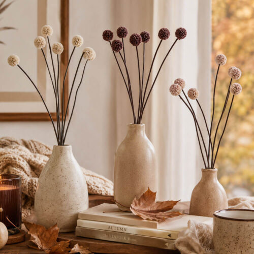 Blanc Mariclo Decoro Floreale a Sfere 62 cm