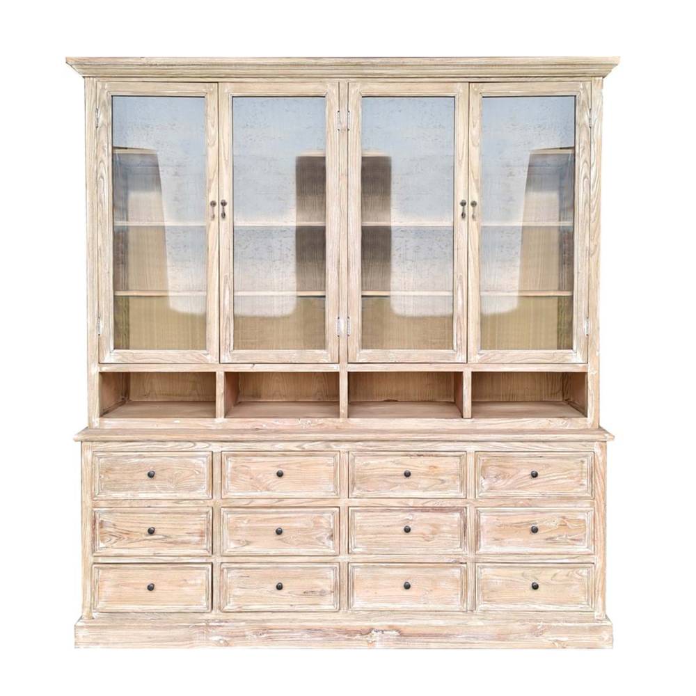 Mobile Vetrina Naturale Blanc Mariclo 12 cassetti shabby chic