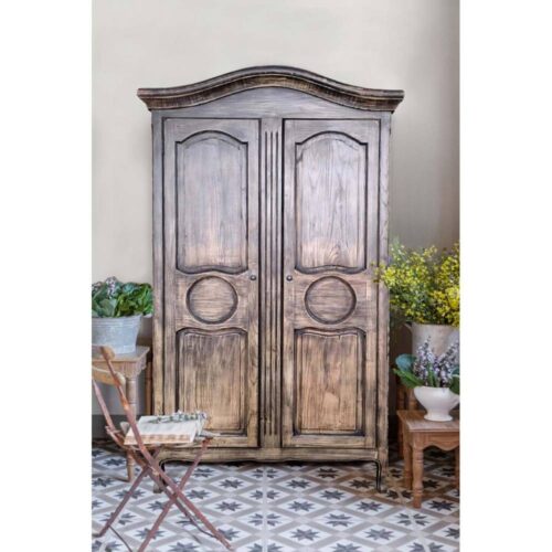Blanc Mariclo Armadio 2 Ante Provenzale Noce Antico 116x200
