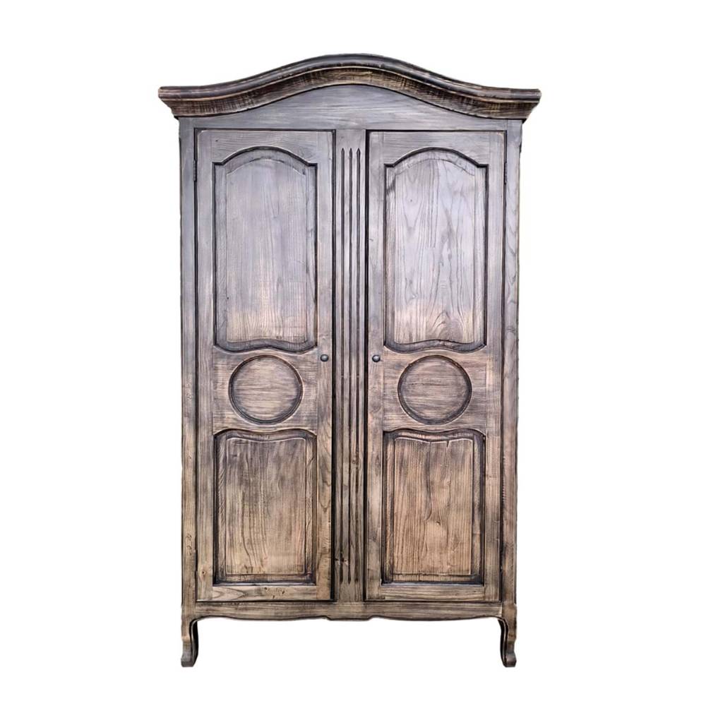 Armadio 2 ante Blanc Mariclo legno di olmo noce antico shabby chic