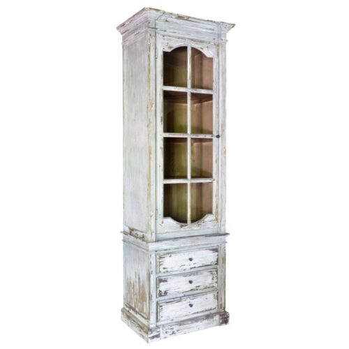 Alternative view of Blanc Mariclo Libreria Vetrina Shabby Bianco 1 Anta 77x230