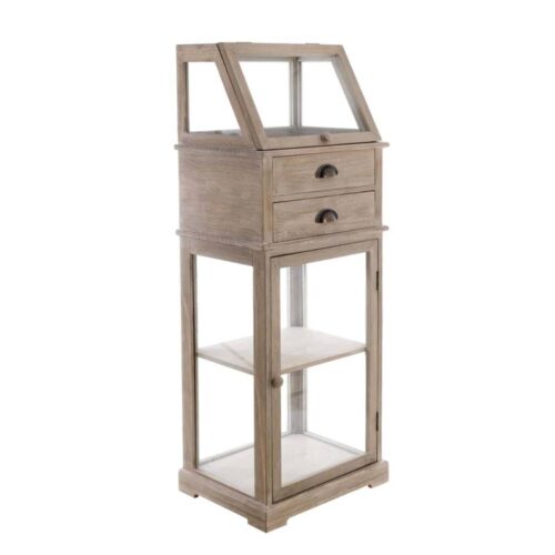 Alternative view of Blanc Mariclo Vetrinetta Country Pino Naturale 2 Cassetti 45x120