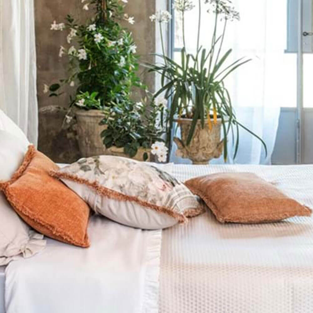 Blanc Mariclò Cuscino Sfrangiato Orangerie Ruggine 50x30 - immagine 3