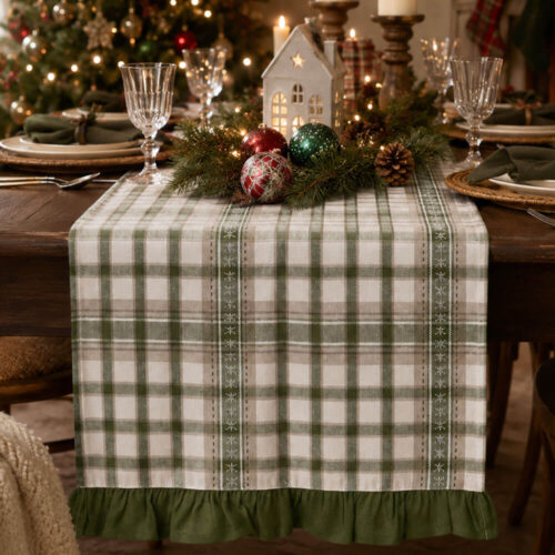 Blanc Mariclo Runner Foresta Nobile Tartan Gala 45x150