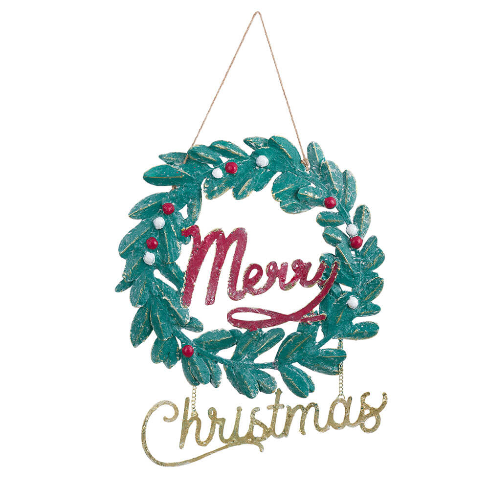 Blanc Mariclo Corona Merry Christmas da Appendere 34x51 - immagine 2