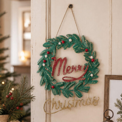 Blanc Mariclo Corona Merry Christmas da Appendere 34x51