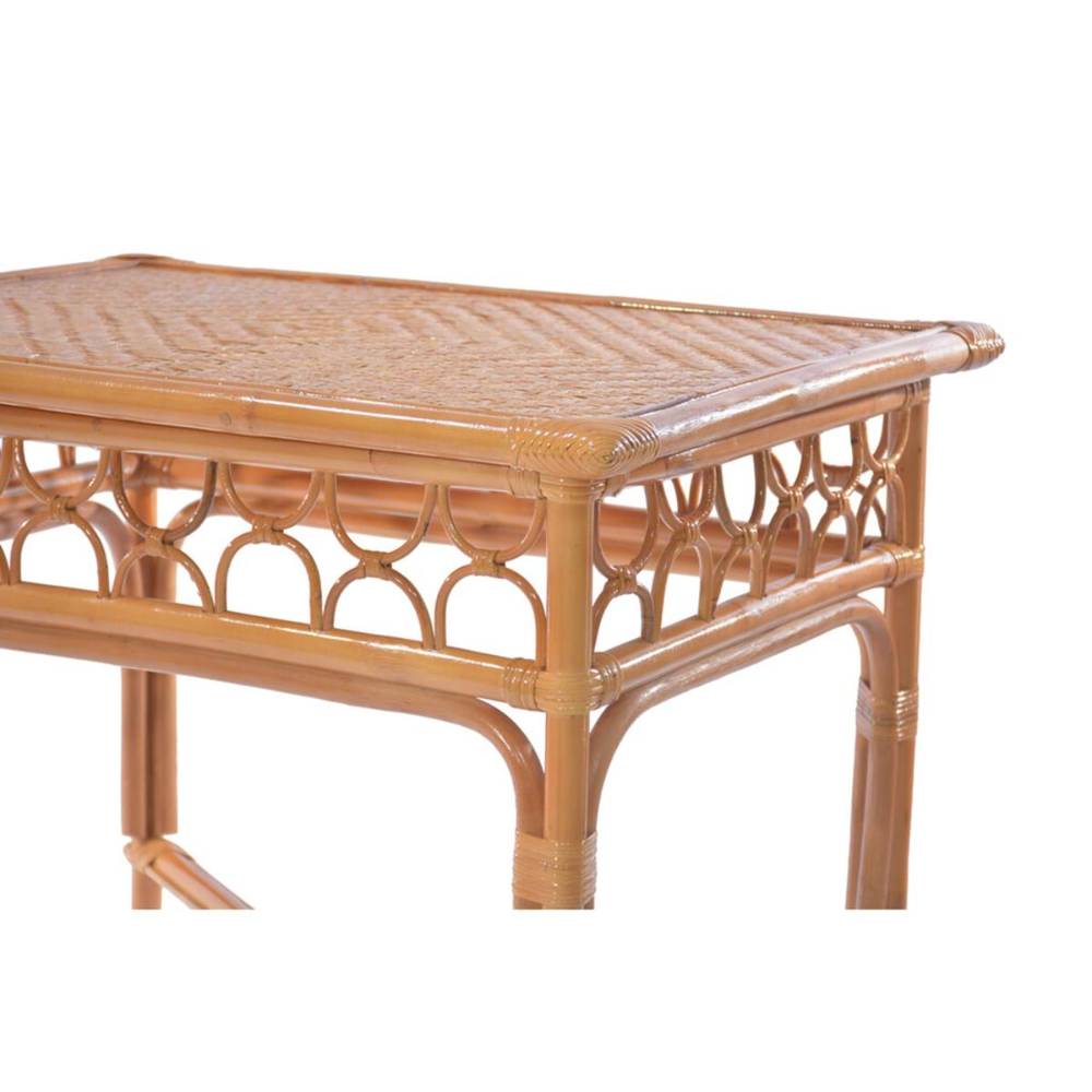 Blanc Mariclo Consolle in Rattan con Decori ad Arco 81x72 - immagine 5