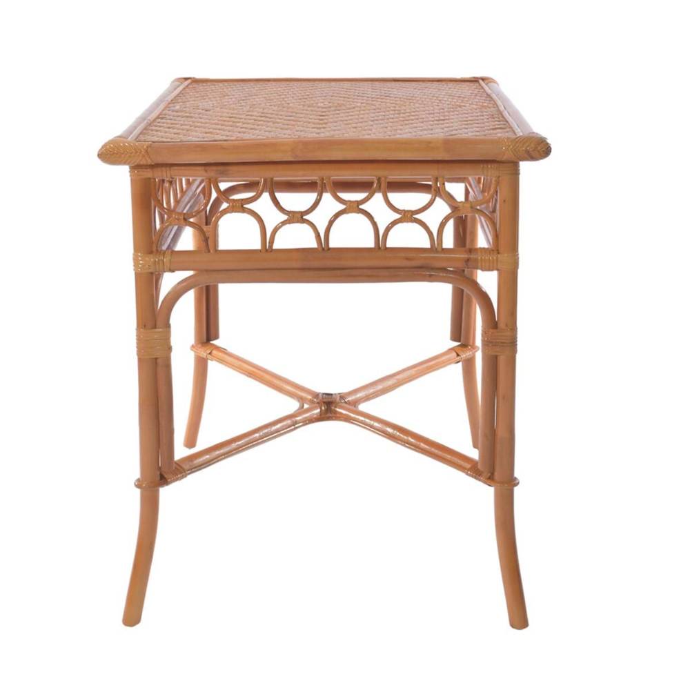 Blanc Mariclo Consolle in Rattan con Decori ad Arco 81x72 - immagine 6