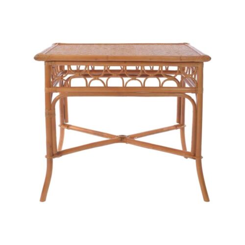 Blanc Mariclo Consolle in Rattan con Decori ad Arco 81x72