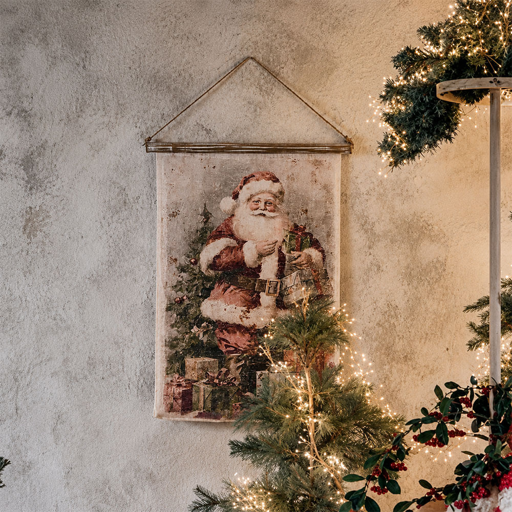Blanc Mariclo Tela Babbo Natale Vintage Sogni su Tela 55x75