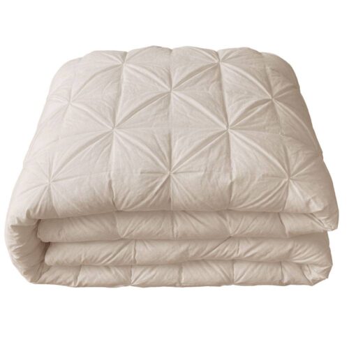 Alternative view of Blanc Mariclo, couette « Diamante » beige, format double 260 x 260