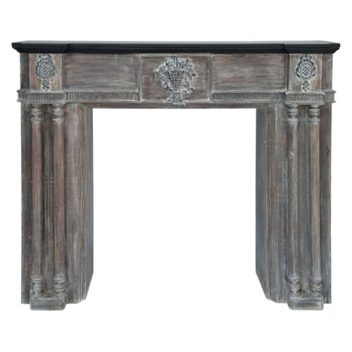Alternative view of Blanc Mariclo Cornice Camino Antica Intagliata Grigio 121x107