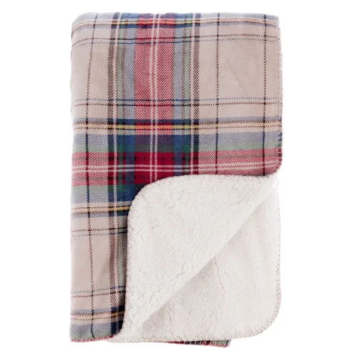 Alternative view of Blanc Mariclo Plaid Tartan Sherpa Autunnale 140x170