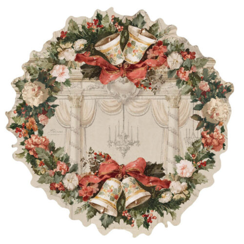 Blanc Mariclo Tovaglietta Vinile Calessi Rotonda 37x37