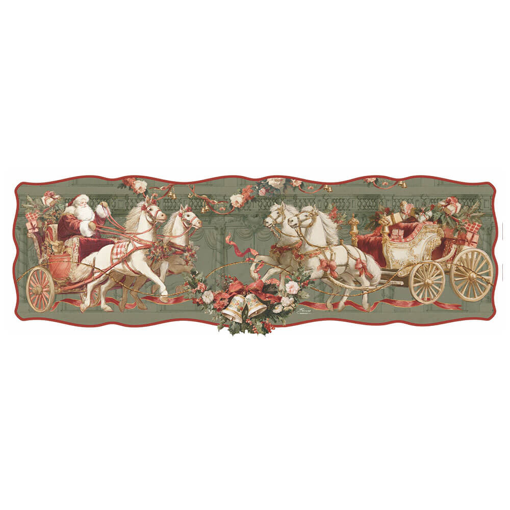 Blanc Mariclo Tappeto Vinile Calessi Fondo Verde 50x160 - immagine 2