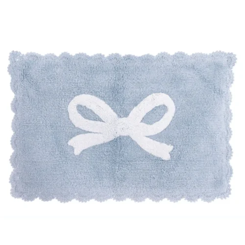 Blanc Mariclo Tappeto Bagno con Fiocco Azzurro 45x75