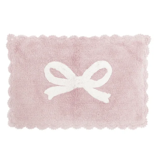 Blanc Mariclo Tappeto Bagno Rosa con Fiocco 45x75