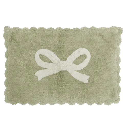 Blanc Mariclo Tappeto Bagno Verde con Fiocco 45x75