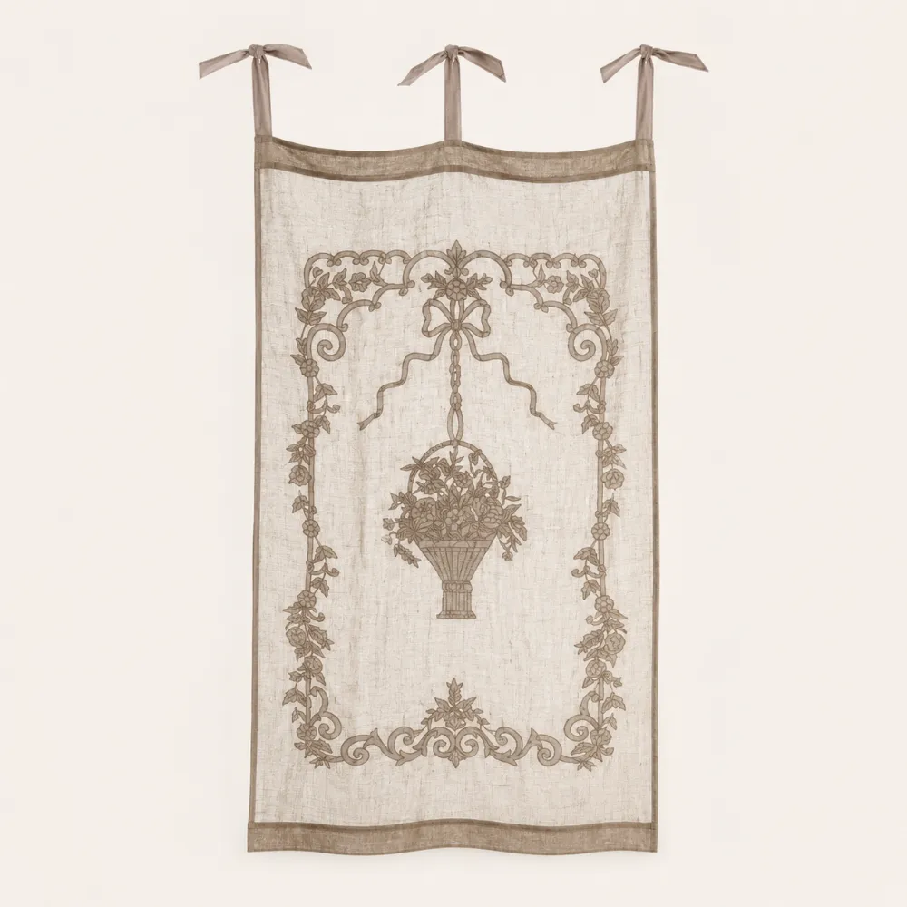 Blanc Mariclo Tenda Provenzale Ricamata Lino e Cotone 45x70 - immagine 2