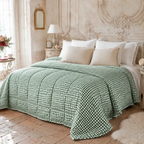 Blanc Mariclo Trapunta Country Vichy Verde con Gala 250x250