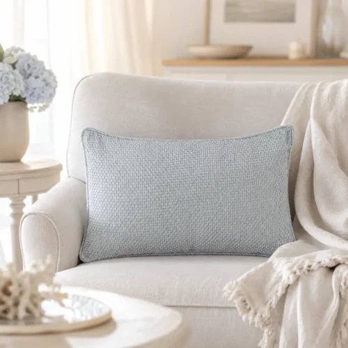 Blanc Mariclo - Coussin moelleux « Sonno » vert sauge 30 x 50