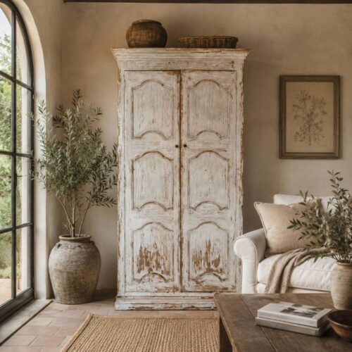 Blanc Mariclo Mobile con Ante Provenzale Bianco Shabby 115x220