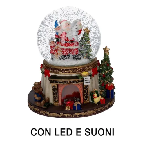 Alternative view of Boule de Neige Babbo Natale LED con Musica Ø16,5xH20