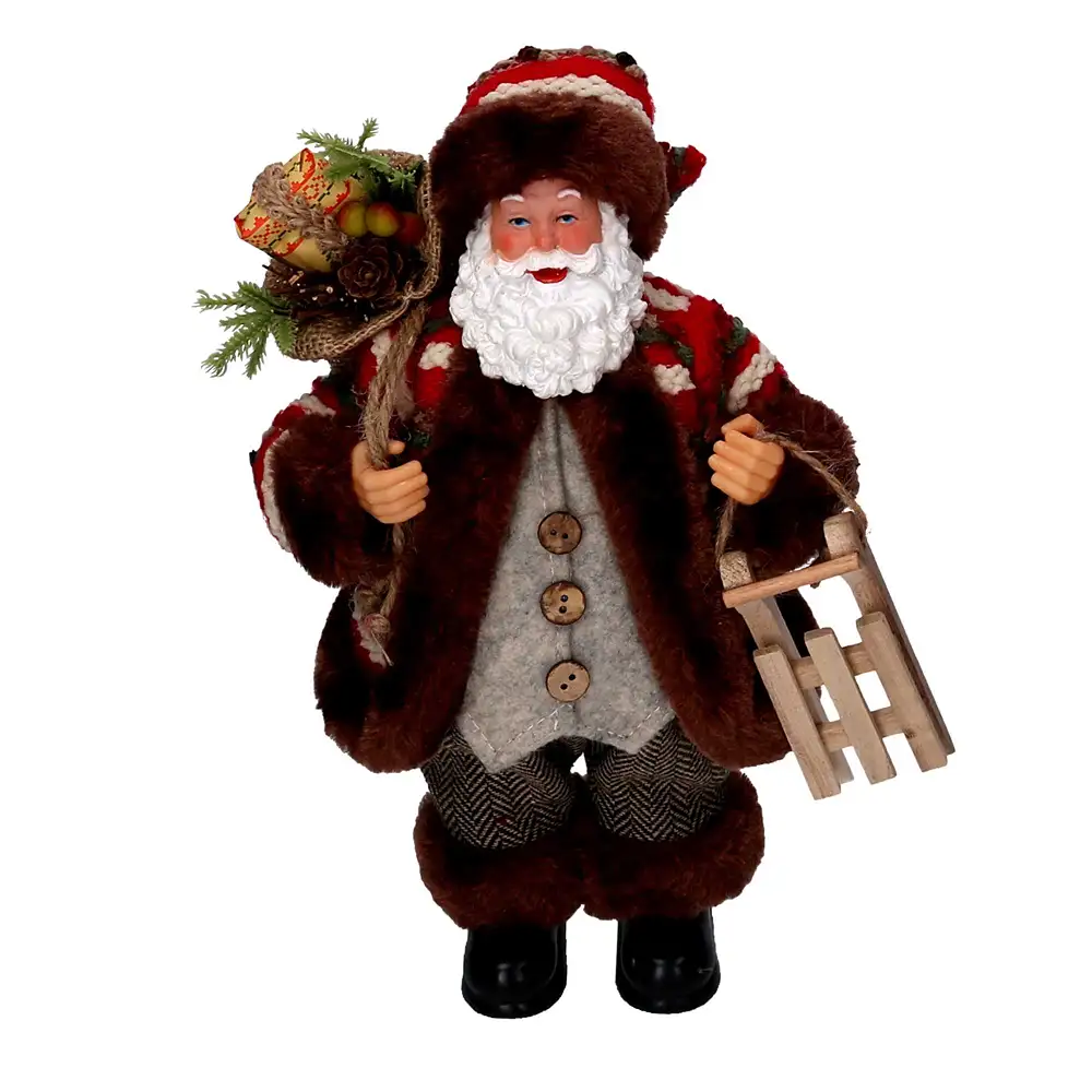 Babbo Natale di Montagna con Slittino 30 cm - immagine 2