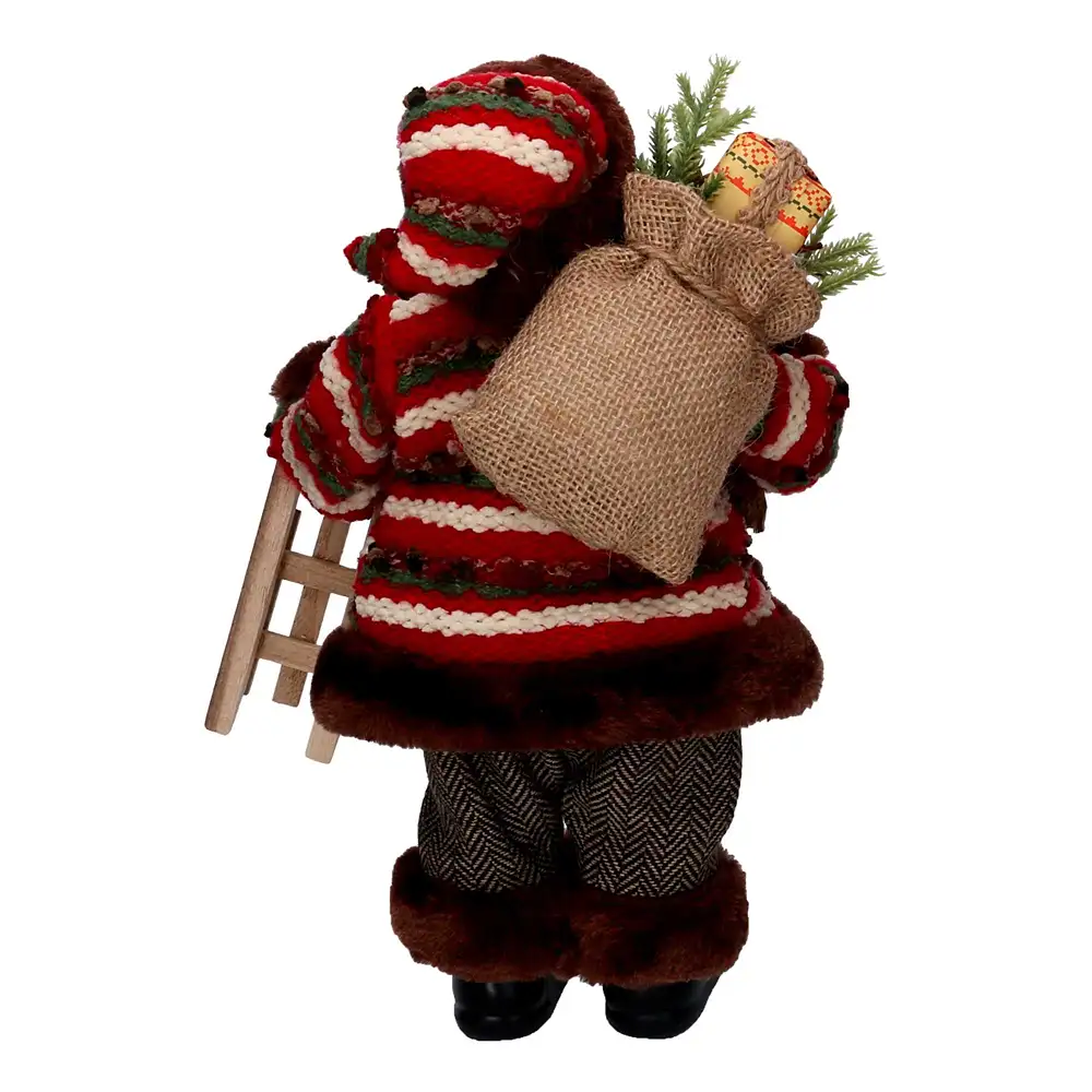 Babbo Natale di Montagna con Slittino 30 cm - immagine 3