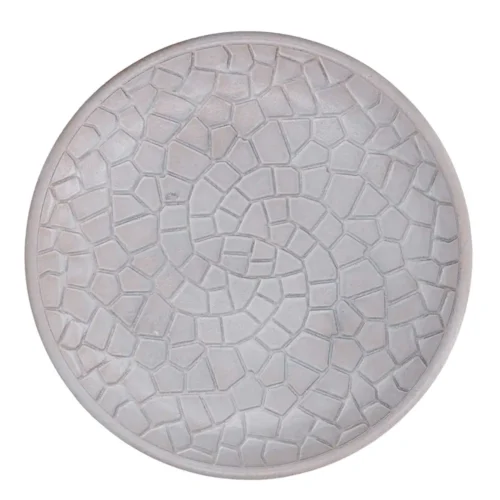 Centro de mesa redondo de madera blanca, Ø 34,5 cm - Imagen 3