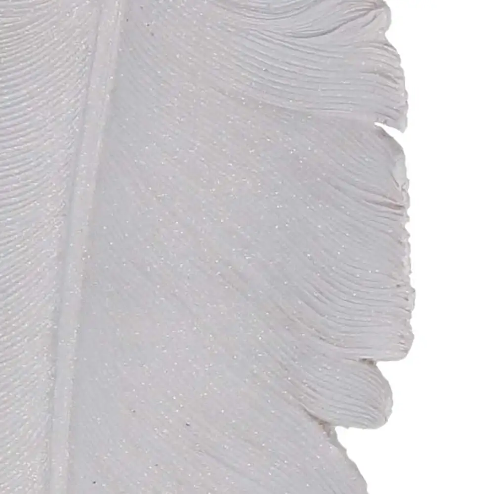 Centro de mesa «Piuma» de resina blanca, 34 cm - Imagen 3