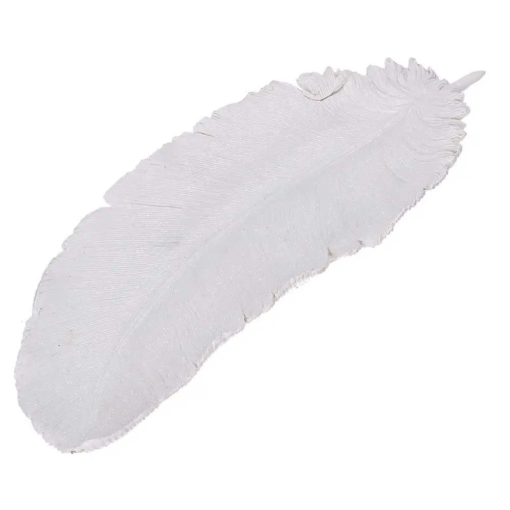 Centro de mesa «Piuma» de resina blanca, 34 cm - Imagen 2